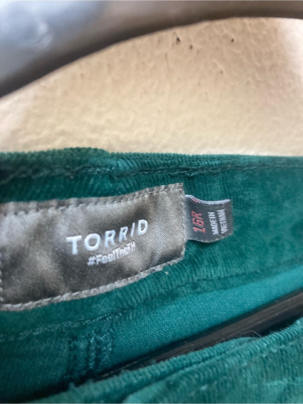 TORRID “Feel the Fit” Green Wide Leg Corduroy Pants (16R) - Picture 6 of 7